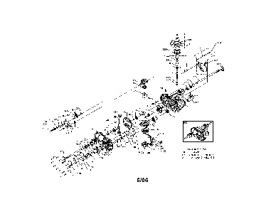 Transaxle Diagram and Parts List for  Poulan Lawn Tractor