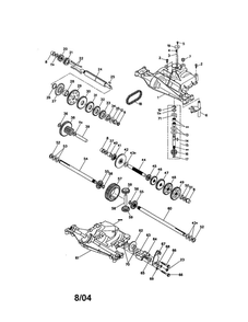 Dana Transaxle Diagram and Parts List for  Poulan Lawn Tractor