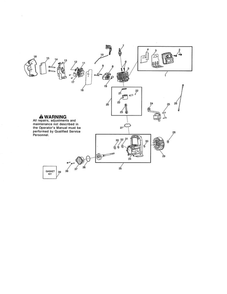 Cylinder/Crankcase/Crankshaft Diagram and Parts List for TYPE 4 Poulan Leaf Blower / Vacuum