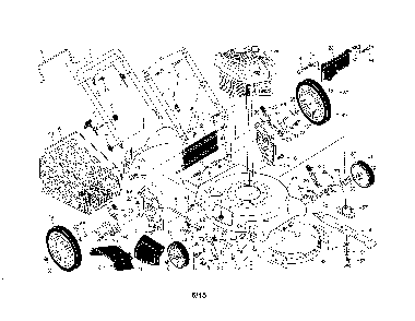 Lawn mower Diagram and Parts List for  Poulan Lawn Mower