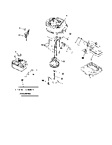 Engine Diagram and Parts List for  Poulan Lawn Tractor