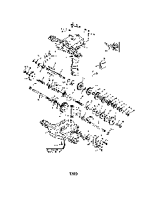 Transaxle Diagram and Parts List for  Poulan Lawn Tractor