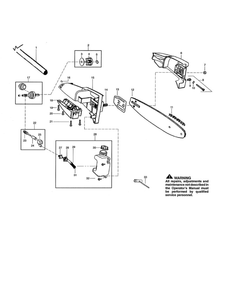 Fuel Tank/Gear/Sprocket Diagram and Parts List for TYPE 3 Poulan Pole Saw