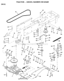 Page D Diagram and Parts List for 1998 Poulan Lawn Tractor