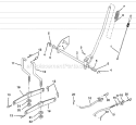 Lift Diagram and Parts List for  Poulan Lawn Tractor