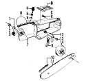 Page G Diagram and Parts List for MICRO XXV Poulan Chainsaw