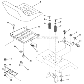 Decals Diagram and Parts List for 960120130 Poulan Lawn Tractor