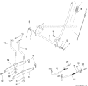 Mower Lift Diagram and Parts List for 96012000301 Poulan Lawn Tractor