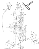 Mower Deck Diagram and Parts List for 96012000301 Poulan Lawn Tractor