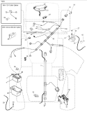 Electrical Diagram and Parts List for 2011-07 - 96042013601 Poulan Lawn Tractor