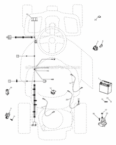 Electrical Diagram and Parts List for 96022001200 Poulan Lawn Tractor