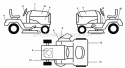 Decals Diagram and Parts List for  Poulan Lawn Tractor