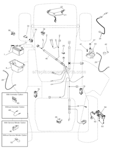 Electrical Diagram and Parts List for 96012008900 Poulan Lawn Tractor