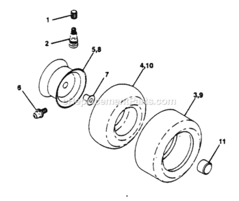 Page K Diagram and Parts List for PP18H44J  Poulan Lawn Tractor