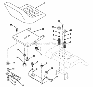 Page I Diagram and Parts List for PP18H44J  Poulan Lawn Tractor