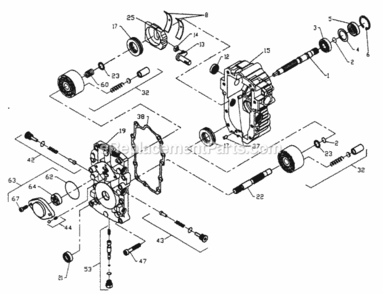 Page K Diagram and Parts List for PP22H50K  Poulan Lawn Tractor