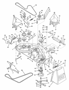 Page G Diagram and Parts List for PP22H50  Poulan Lawn Tractor