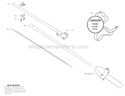 Attachments Diagram and Parts List for  Poulan Trimmer