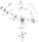Engine Diagram and Parts List for  Poulan Chainsaw