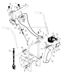 Control Panel  Discharge Chute Diagram and Parts List for  Poulan Snow Blower
