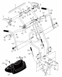 Handles Diagram and Parts List for  Poulan Snow Blower