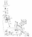 Steering Assembly Diagram and Parts List for  Poulan Lawn Tractor