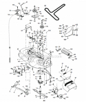 Mower Deck Diagram and Parts List for  Poulan Lawn Tractor