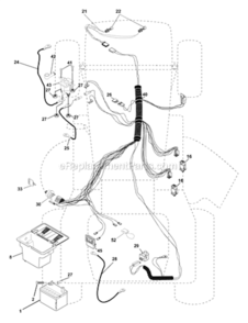 Electrical Diagram and Parts List for 2000 Poulan Lawn Tractor