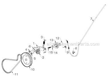 Drive Diagram and Parts List for 2013-05 Poulan Snow Blower
