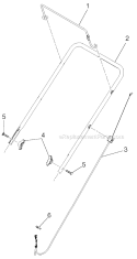 Handle Diagram and Parts List for 96182000301 - 2011-06 Poulan Snow Blower