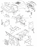 Chassis_And_Enclosures Diagram and Parts List for  Poulan Lawn Tractor