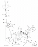 Steering Diagram and Parts List for  Poulan Lawn Tractor