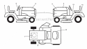 Decals Diagram and Parts List for  Poulan Lawn Tractor