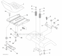 Seat Diagram and Parts List for  Poulan Lawn Tractor