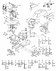 Page C Diagram and Parts List for XC1122B  Poulan Lawn Tractor