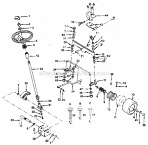 Page F Diagram and Parts List for XC1122B  Poulan Lawn Tractor