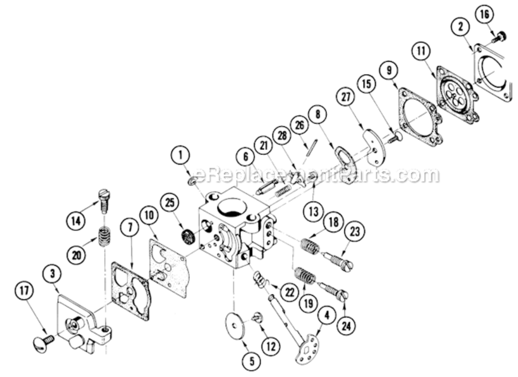 Page D Diagram and Parts List for  Poulan Chainsaw