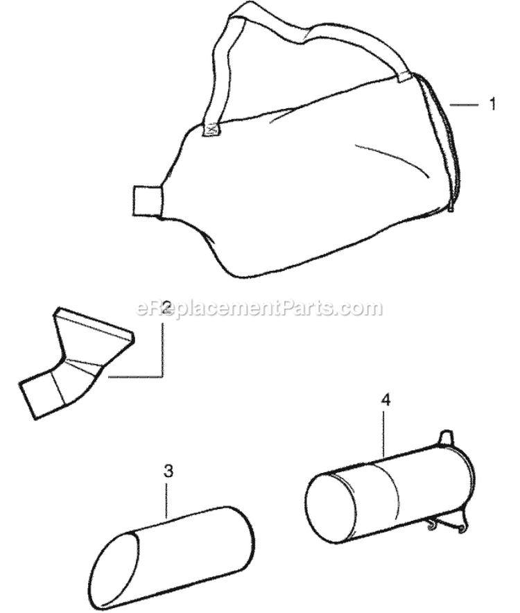 Page C Diagram and Parts List for Type3 Poulan Leaf Blower / Vacuum
