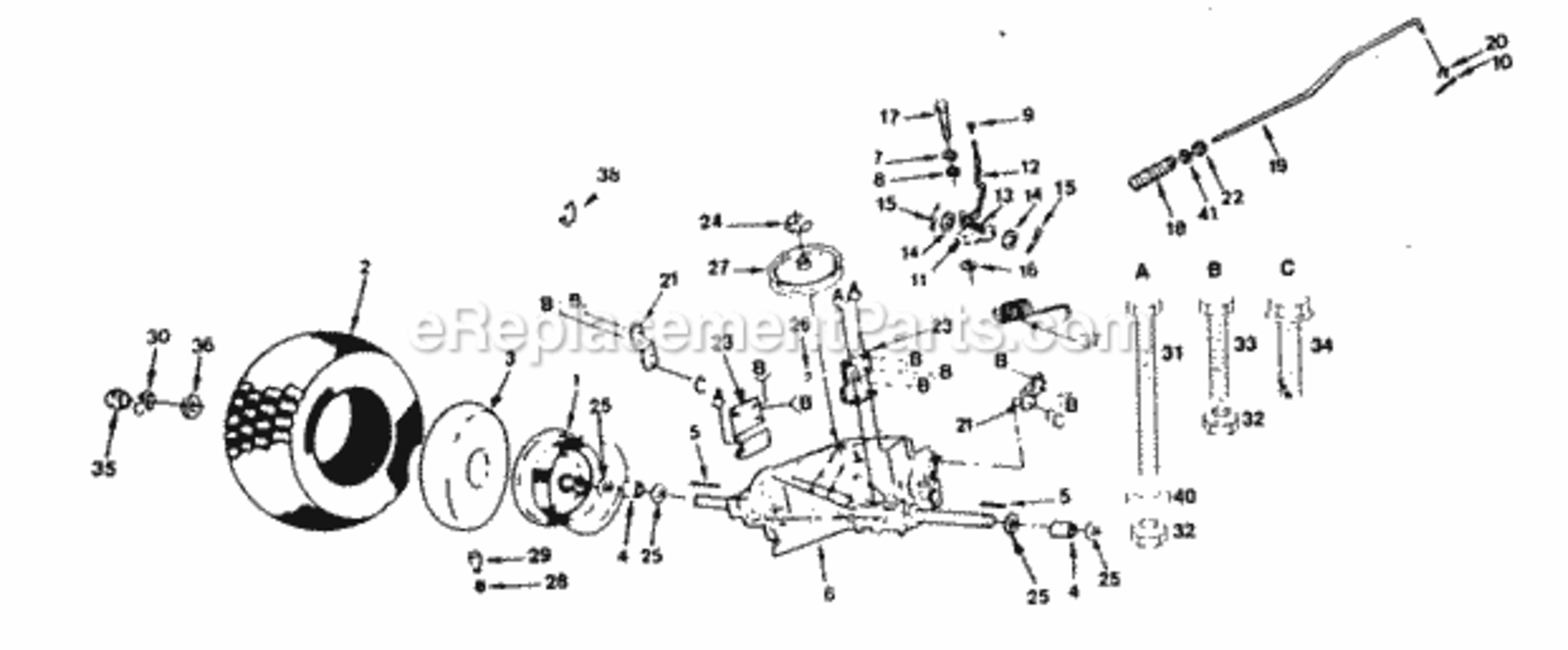 Page G Diagram and Parts List for XC1122B  Poulan Lawn Tractor