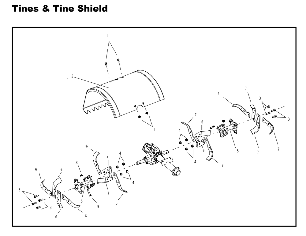 Section_4 Diagram and Parts List for  Powermate Tiller