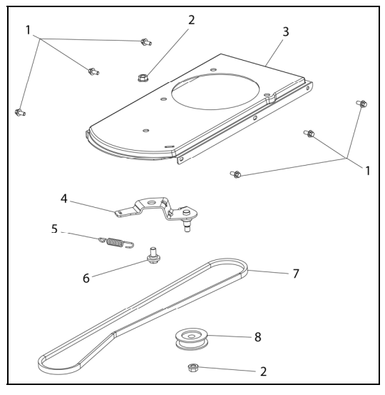 Drive System Diagram and Parts List for  Powermate Hedge Trimmer
