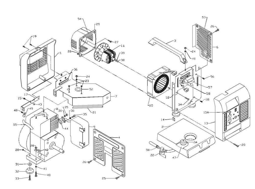 Section_1 Diagram and Parts List for  Powermate Generator