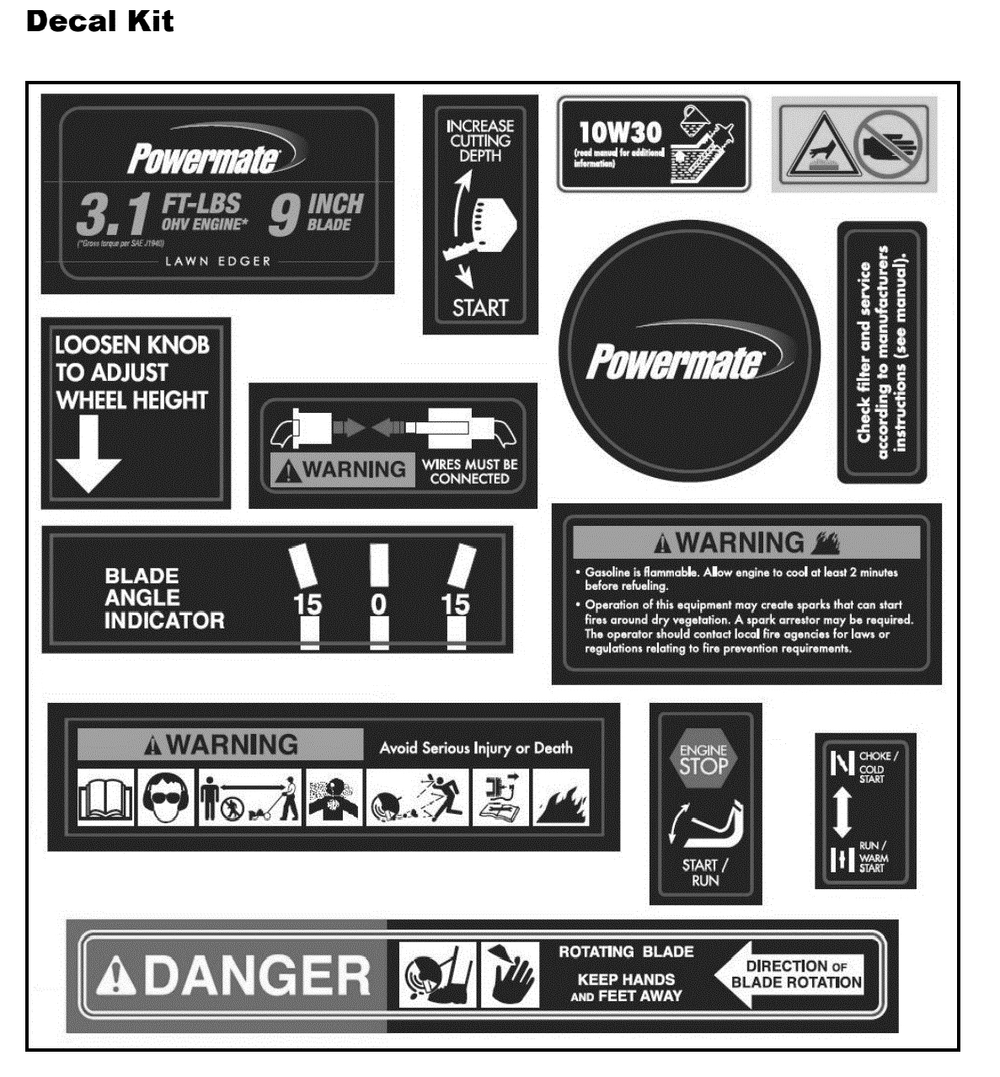 Section_21 Diagram and Parts List for  Powermate Edger