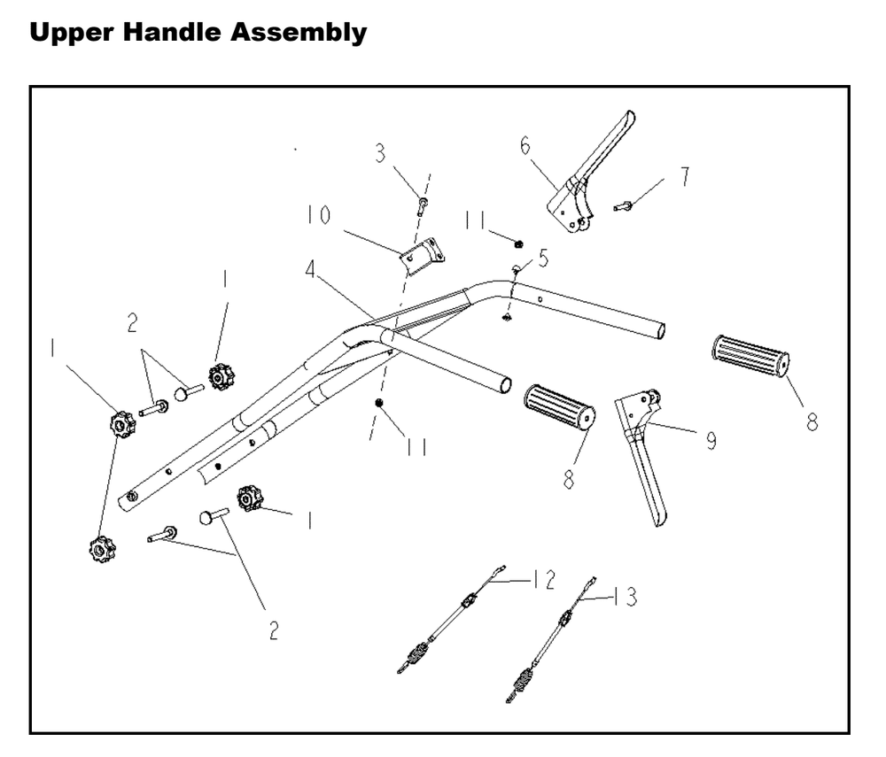 Section_1 Diagram and Parts List for  Powermate Tiller