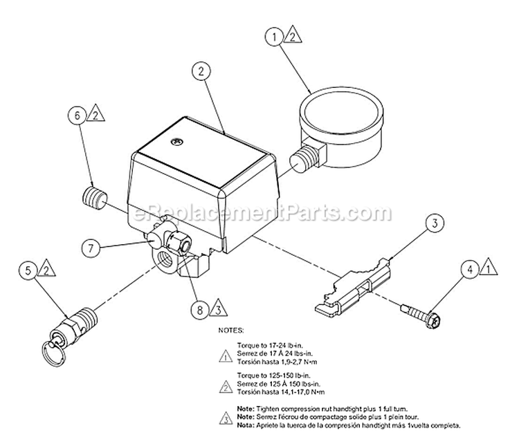 Page C Diagram and Parts List for  Powermate Compressor