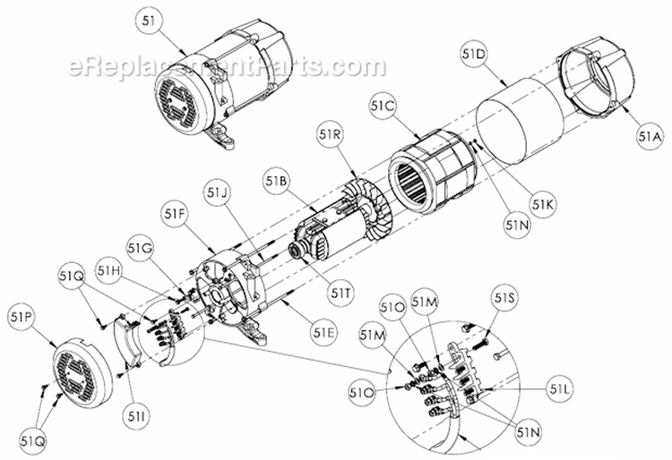 Page B Diagram and Parts List for  Powermate Generator