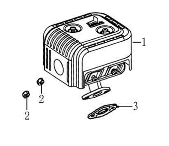 Part Location Diagram of A202651 Powermate (bldn) Gasket, Muffler Epa3