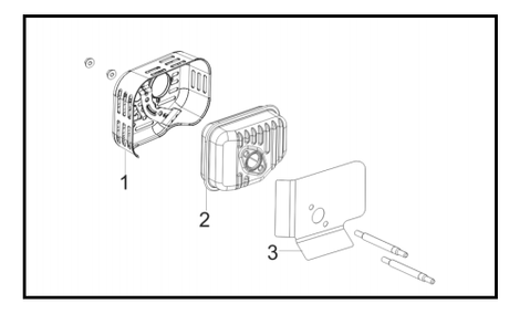 Muffler Diagram and Parts List for  Powermate Tiller
