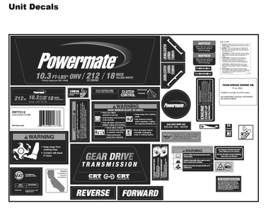 Section_6 Diagram and Parts List for  Powermate Tiller