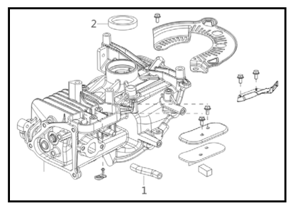 Crankcase Diagram and Parts List for  Powermate Tiller